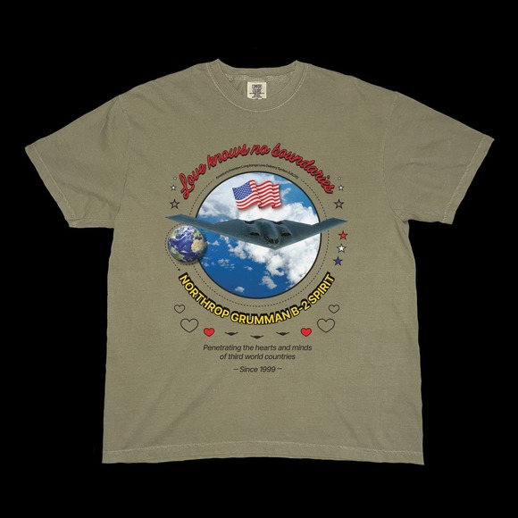 Comfort Colors Northrop Grumman B-2 Spirit Stealth Bomber Graphic Tee Men Large